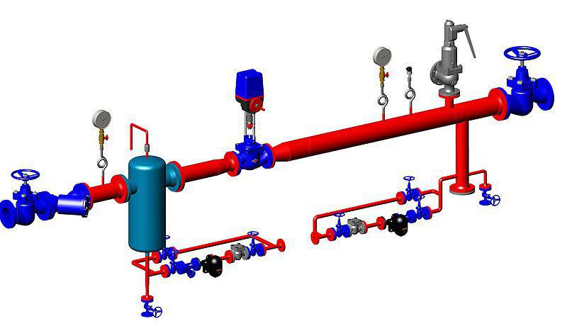 Узел по пару и жидкости. Редукционный клапан паропровода. Конденсатоотводчик на паропроводе. Клапан редуцирования пара. Конденсатоотводчик обвязка трубопроводов.